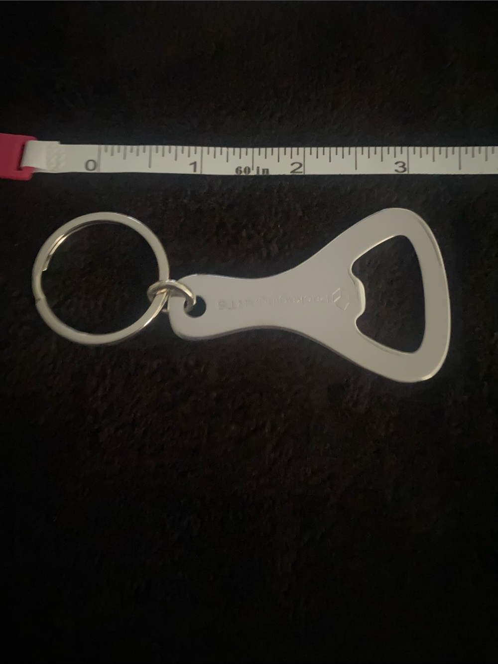 Silver Metal Bottle Opener Keychain